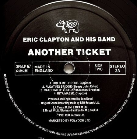 Eric Clapton : Another Ticket (LP, Album, RE)