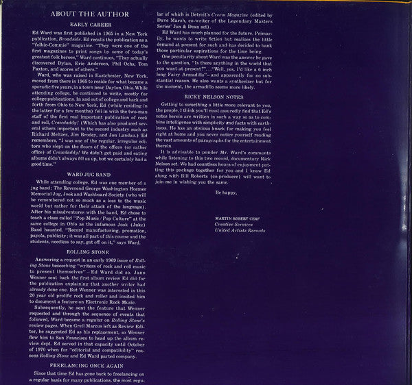 Ricky Nelson (2) : Legendary Masters Series (2xLP, Comp, Mono)