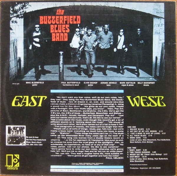 The Butterfield Blues Band* : East-West (LP, Album, Mono)