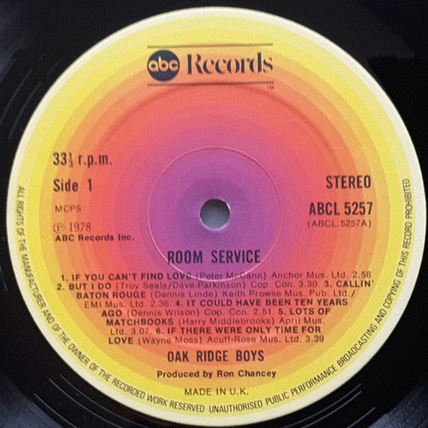 The Oak Ridge Boys : Room Service (LP, Album)