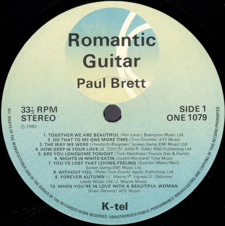 Paul Brett : Romantic Guitar (LP, Album)