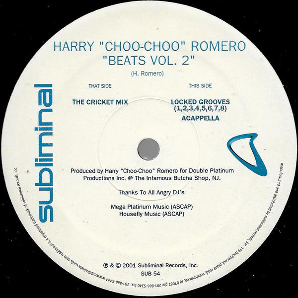 Harry "Choo Choo" Romero : Beats Vol. 2 (12")