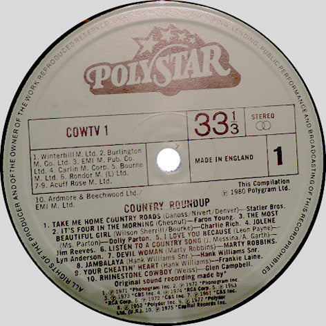 Various : Country Roundup - 20 Country Classics (LP, Comp)
