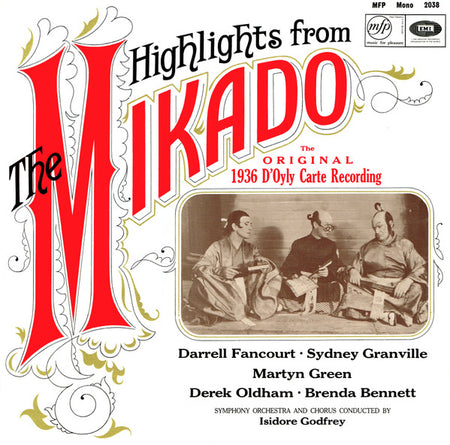 Gilbert & Sullivan - D'Oyly Carte Opera Company : Highlights From The Mikado (LP)