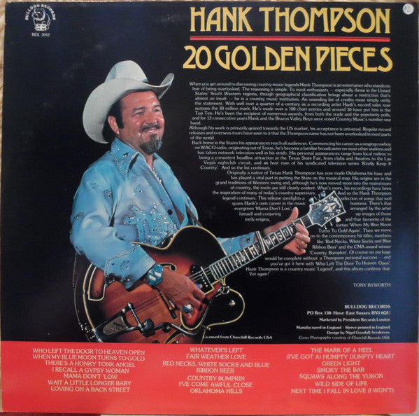 Hank Thompson : 20 Golden Pieces Of Hank Thompson (LP, Album, Comp)