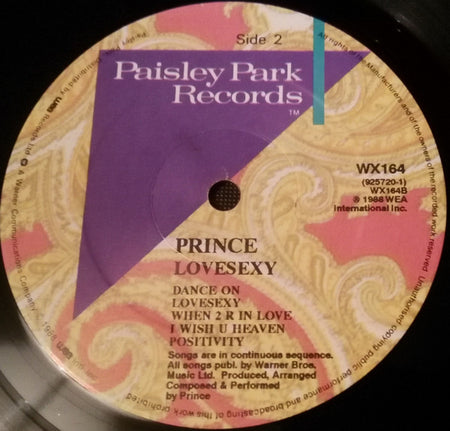 Prince : Lovesexy (LP, Album)