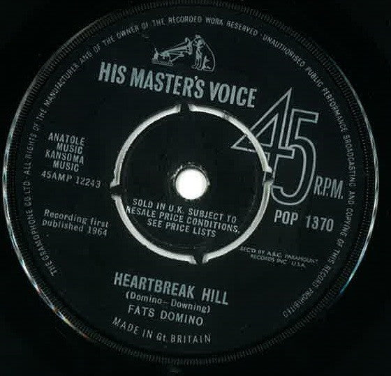 Fats Domino : Heartbreak Hill (7", Single)