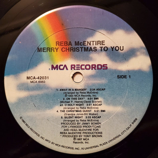 Reba McEntire : Merry Christmas To You (LP, Album, Club, CRC)