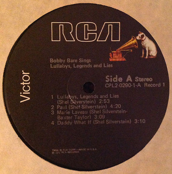 Bobby Bare : Sings Lullabys, Legends And Lies (2xLP, Album, RE, Gat)
