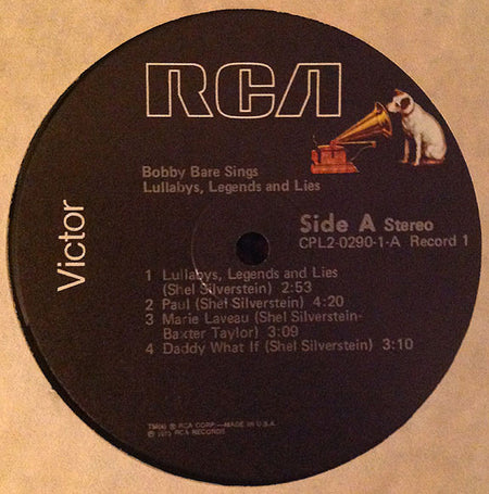 Bobby Bare : Sings Lullabys, Legends And Lies (2xLP, Album, RE, Gat)