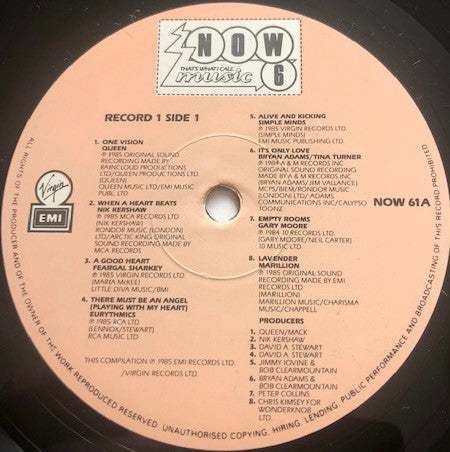 Various : Now That's What I Call Music 6 (2xLP, Album, Comp, Son)