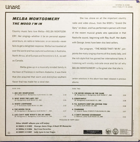 Melba Montgomery : The Mood I'm In (LP, Comp)