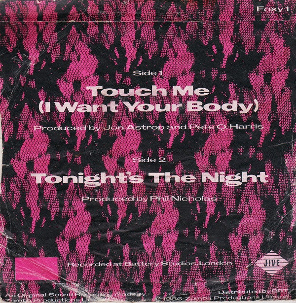 Samantha Fox : Touch Me (I Want Your Body) (7", Single)