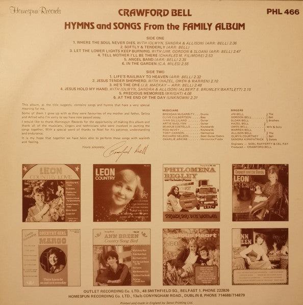 Crawford Bell : Hymns And Songs From The Family Album (LP, Album)