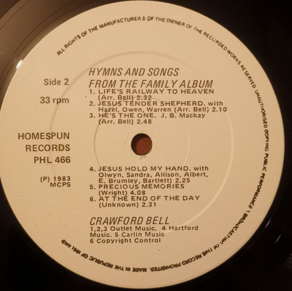 Crawford Bell : Hymns And Songs From The Family Album (LP, Album)