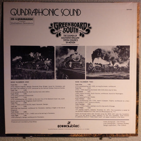 No Artist : Greenboard South - The Sounds Of Southern Railway Steam Engines In Motion (LP, Album, Quad)