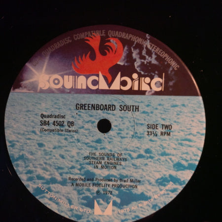 No Artist : Greenboard South - The Sounds Of Southern Railway Steam Engines In Motion (LP, Album, Quad)