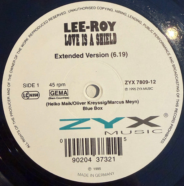 Lee-Roy (2) : Love Is A Shield (12")