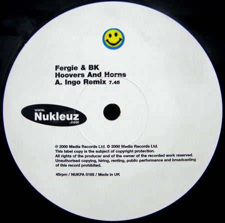 Fergie & BK : Hoovers And Horns (12", Single, Red)