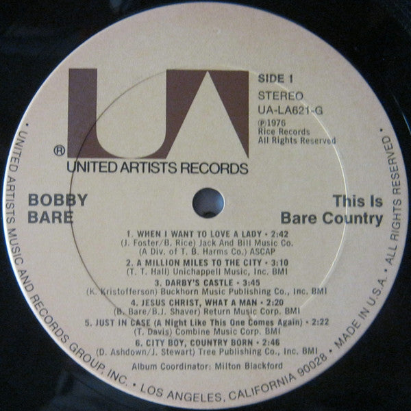 Bobby Bare : This Is Bare Country (LP, Comp)