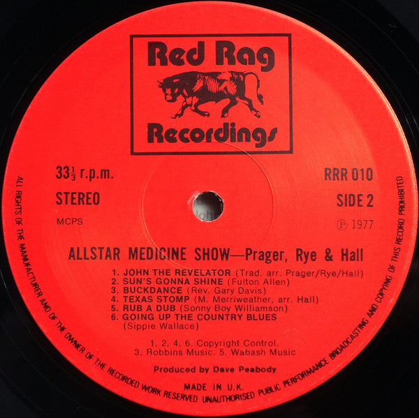 Simon Prager, Steve Rye, Bob Hall (3) : All-Star Medicine Show (LP, Album)
