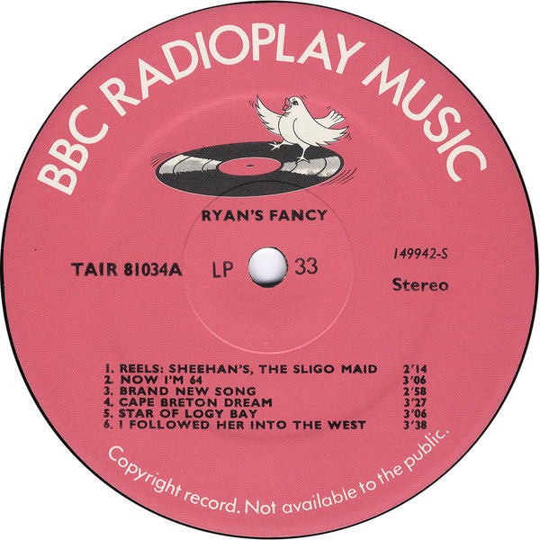Ryan's Fancy : Ryan's Fancy (LP, Album)