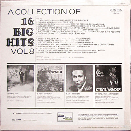 Various : 16 Big Hits Vol. 8 (LP, Comp)