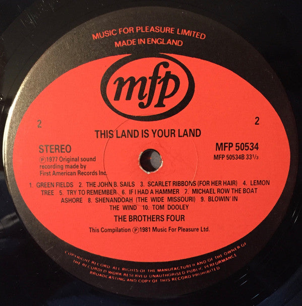 The Brothers Four : This Land Is Your Land (LP, Album, Comp)
