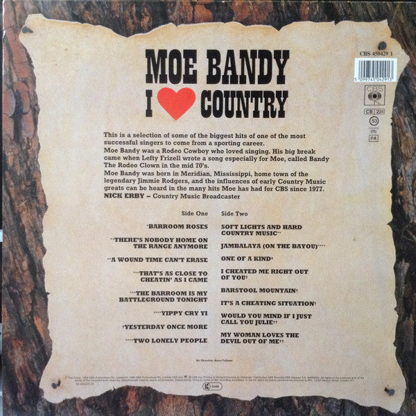 Moe Bandy : I Love Country (LP, Comp)