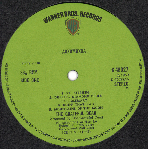 Grateful Dead* : Aoxomoxoa (LP, Album, RE)