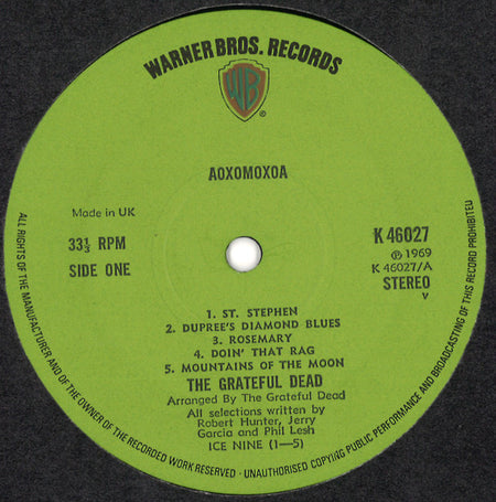 Grateful Dead* : Aoxomoxoa (LP, Album, RE)