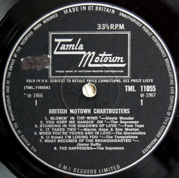 Various : British Motown Chartbusters (LP, Comp, Mono)