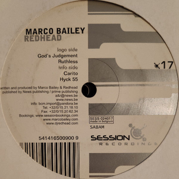 Marco Bailey & Redhead : God's Judgement (12")
