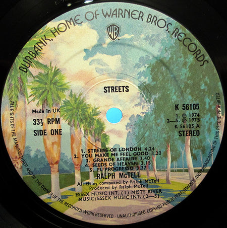 Ralph McTell : Streets (LP, Advance, Album, Gat)