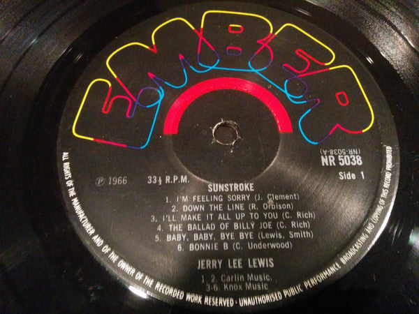 Jerry Lee Lewis And Carl Perkins : Sunstroke (LP, Comp, RE)