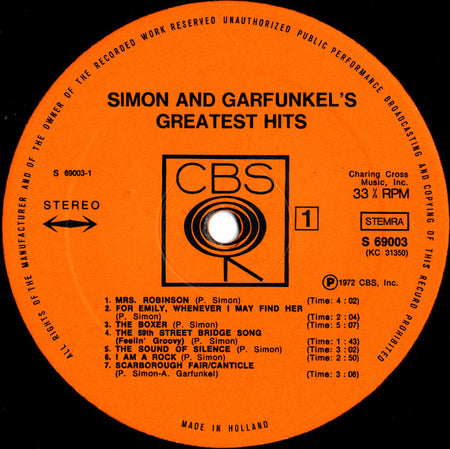 Simon & Garfunkel : Simon And Garfunkel's Greatest Hits (LP, Comp)