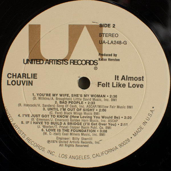 Charlie Louvin : It Almost Felt Like Love (LP)
