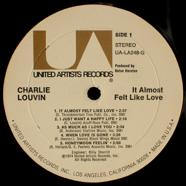 Charlie Louvin : It Almost Felt Like Love (LP)