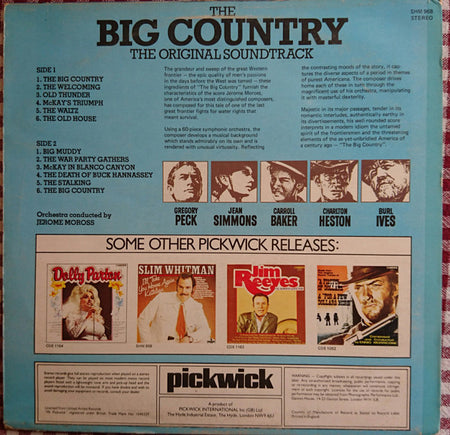 Jerome Moross : The Big Country (The Original Soundtrack) (LP, Album, RE)