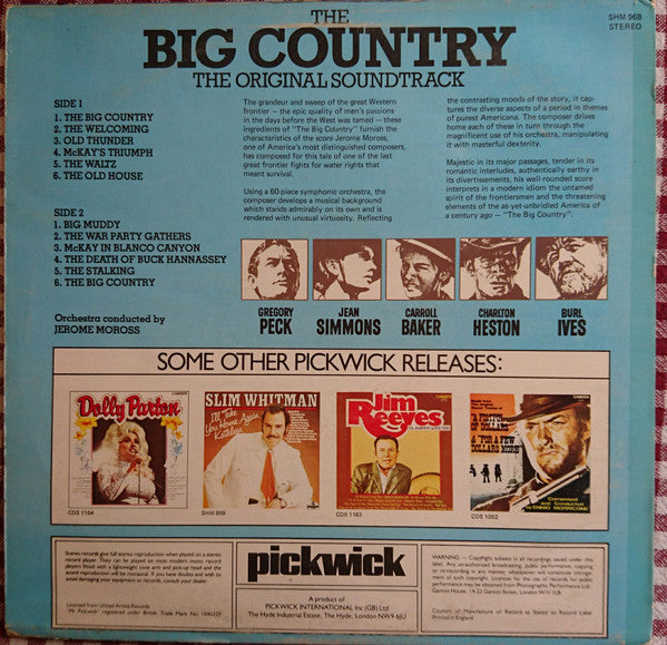 Jerome Moross : The Big Country (The Original Soundtrack) (LP, Album, RE)